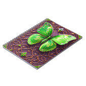 Carnet Papillon vert en optique 3D (Côté gauche)