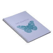 Carnet Papillon Violet Foi, Espoir, Amour (Côté Droit)