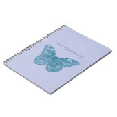 Carnet Papillon Violet Foi, Espoir, Amour (Côté gauche)