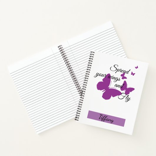 Carnet Papillon Violet Motivationnel (Intérieur)