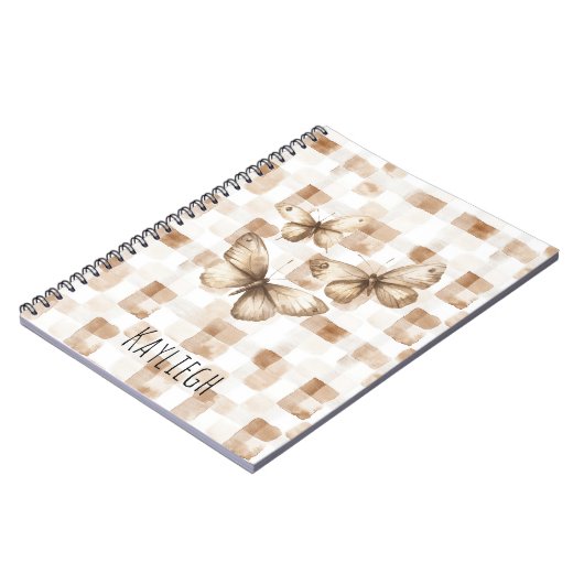 Carnet Papillons à crème Brown Tan (Côté gauche)