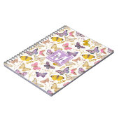 Carnet Papillons à graisse de fond de lunettes Nom du mon (Côté gauche)