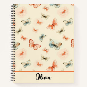 Carnet Papillons aquarelle minimalistes modernes