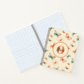 Carnet Papillons aquarelle moderne Monogramme (Intérieur)