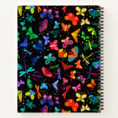 Carnet Papillons arc-en-ciel aquarelle enfants personnali (Dos)