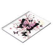 Carnet Papillons aux fleurs de cerisier (Côté gauche)