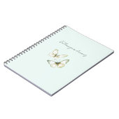 Carnet Papillons blancs verts menthe (Côté gauche)