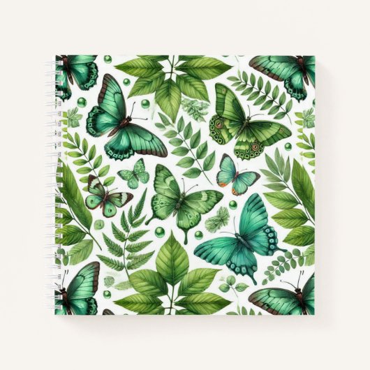 Carnet Papillons Bleu-Vert (Devant)