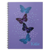 Carnet Papillons bleu violet (Devant)