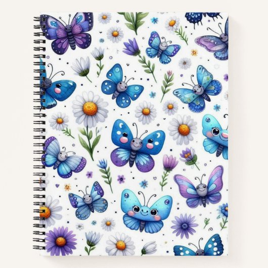 Carnet Papillons bleus (Devant)