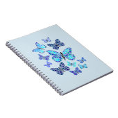 Carnet Papillons bleus en points (Côté Droit)