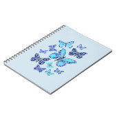 Carnet Papillons bleus en points (Côté gauche)