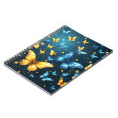 Carnet Papillons Bleus Et Jaunes Volant, (Côté gauche)