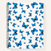 Carnet Papillons bleus mignons (Devant)