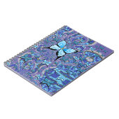 Carnet Papillons bleus rêve psychédélique (Côté gauche)