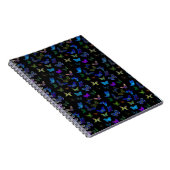 Carnet Papillons bleus sur fond noir (Côté Droit)