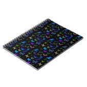 Carnet Papillons bleus sur fond noir (Côté gauche)