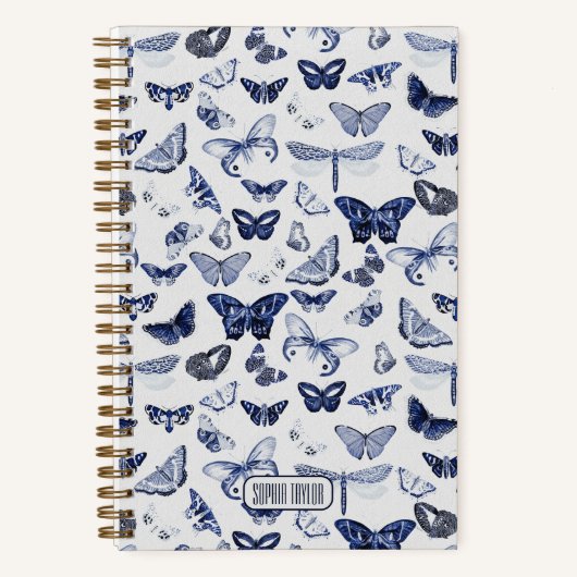 Carnet Papillons bleus vintages (Recto)