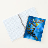 Carnet Papillons colorés survolant les nuages bleus (Intérieur)