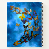 Carnet Papillons colorés survolant les nuages bleus (Dos)