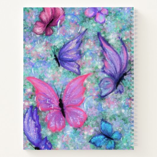 Carnet Papillons colorés Volant - Joie (Dos)