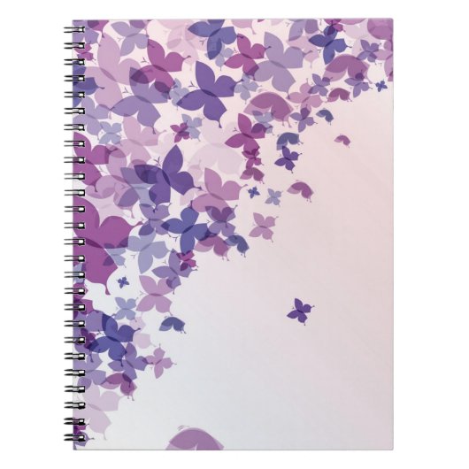 Carnet papillons dans les tons violets (Devant)