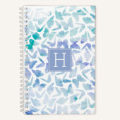 Carnet Papillons d'aquarelle Monogramme (Recto)