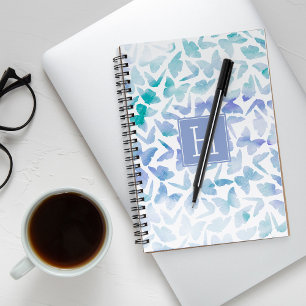 Carnet Papillons d'aquarelle Monogramme