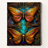 Carnet Papillons de bronze sur Aqua Blue (Dos)