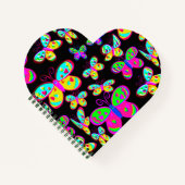 Carnet Papillons de coeur brillants et beaux dessinés à l (Devant)