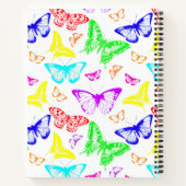 Carnet Papillons de couleur arc-en-ciel volant (Dos)