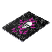 Carnet Papillons de crâne et de roses indien d'imaginaire (Côté gauche)