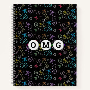 Carnet Papillons de Parties scintillant - Faux Motif
