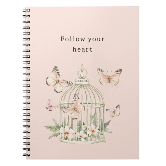 Carnet Papillons de pêche Cage Florale (Devant)