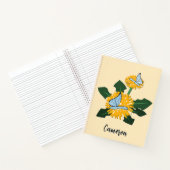 Carnet Papillons de pissenlit Code QR CTA Nom personnalis (Intérieur)