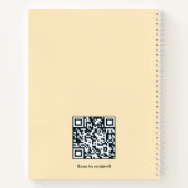 Carnet Papillons de pissenlit Code QR CTA Nom personnalis (Dos)