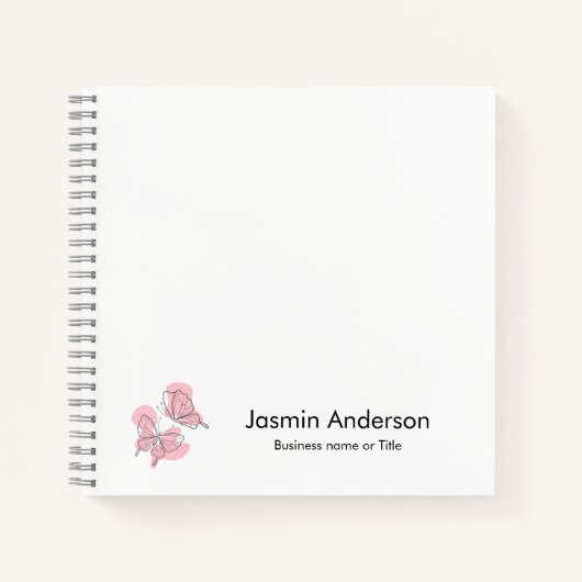Carnet Papillons élégants modernes minimaux (Devant)