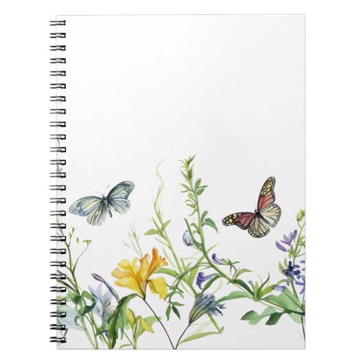 Carnet Papillons et fleurs (Devant)