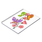 Carnet Papillons et fleurs (Côté gauche)