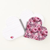 Carnet Papillons et Fleurs dans des tons roses variés (Intérieur)