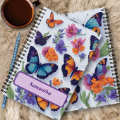 Carnet Papillons et fleurs vibrants
