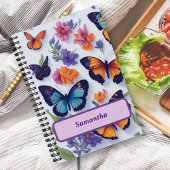 Carnet Papillons et fleurs vibrants