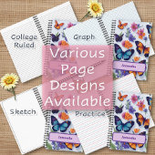 Carnet Papillons et fleurs vibrants