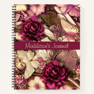 Carnet Papillons Et Roses De Collage Décoratifs