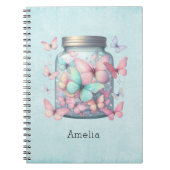 Carnet Papillons Fantaisistes dans un Pot (Devant)