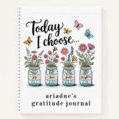 Carnet Papillons fleur sauvage Mason Jar Gratitude (Devant)