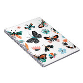 Carnet Papillons Fleurs : Collection Dessinée à la main (Côté Droit)