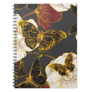 Carnet Papillons & Fleurs : Motif Boho de printemps