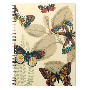 Carnet Papillons glissant au-dessus du feuille