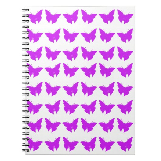 Carnet Papillons gras violet (Devant)